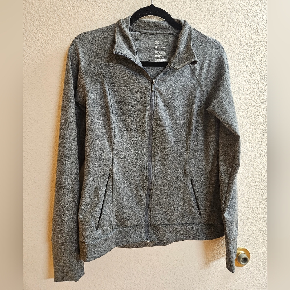 All in Motion Gray Zip-Up Athletic Jacket